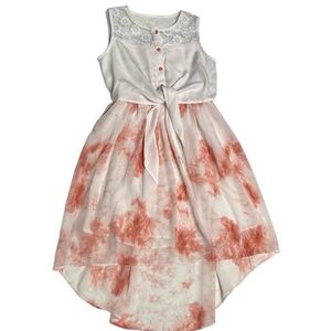 White and Pink Kids Dress